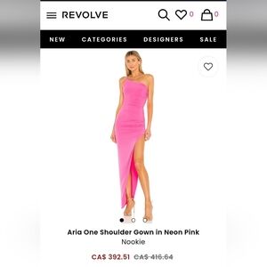 Nookie Vibrant Pink One Shoulder Dress